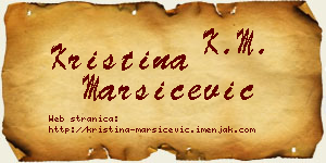 Kristina Maršićević vizit kartica